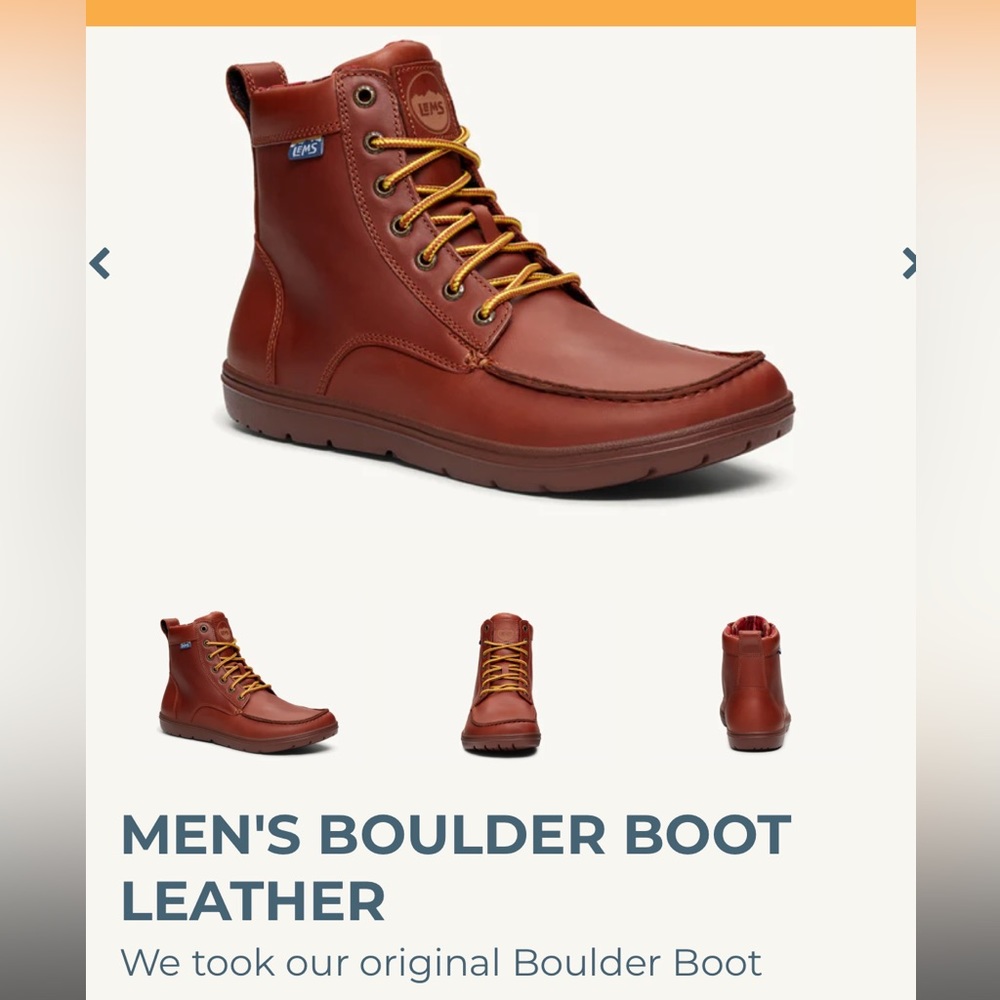 Lems Boulder Boot super lightweight (9oz!) minimalist design size 10.5 NWOT!